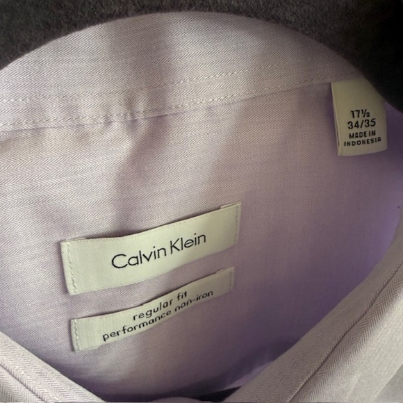 4 Men's Calvin Klein Button Dress Shirts 17.5" 34/35 - Regular Fit - Picture 12 of 14